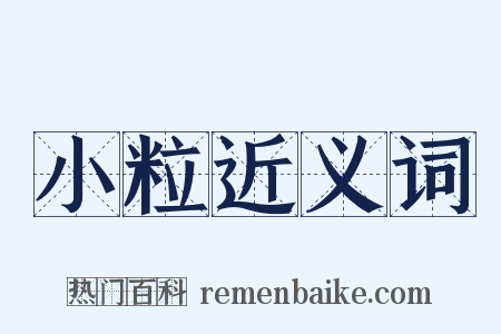 小粒近义词是什么意思的图片
